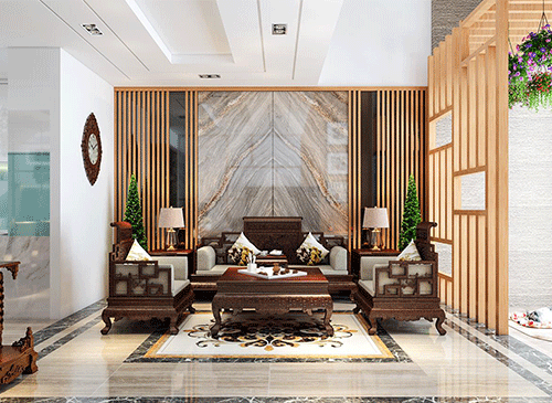 Đá ốp phòng khách