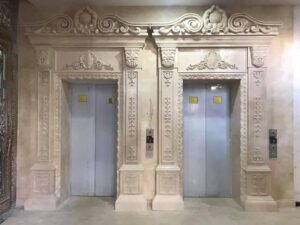 Mẫu đá ốp thang máy đẹp chô gia đình