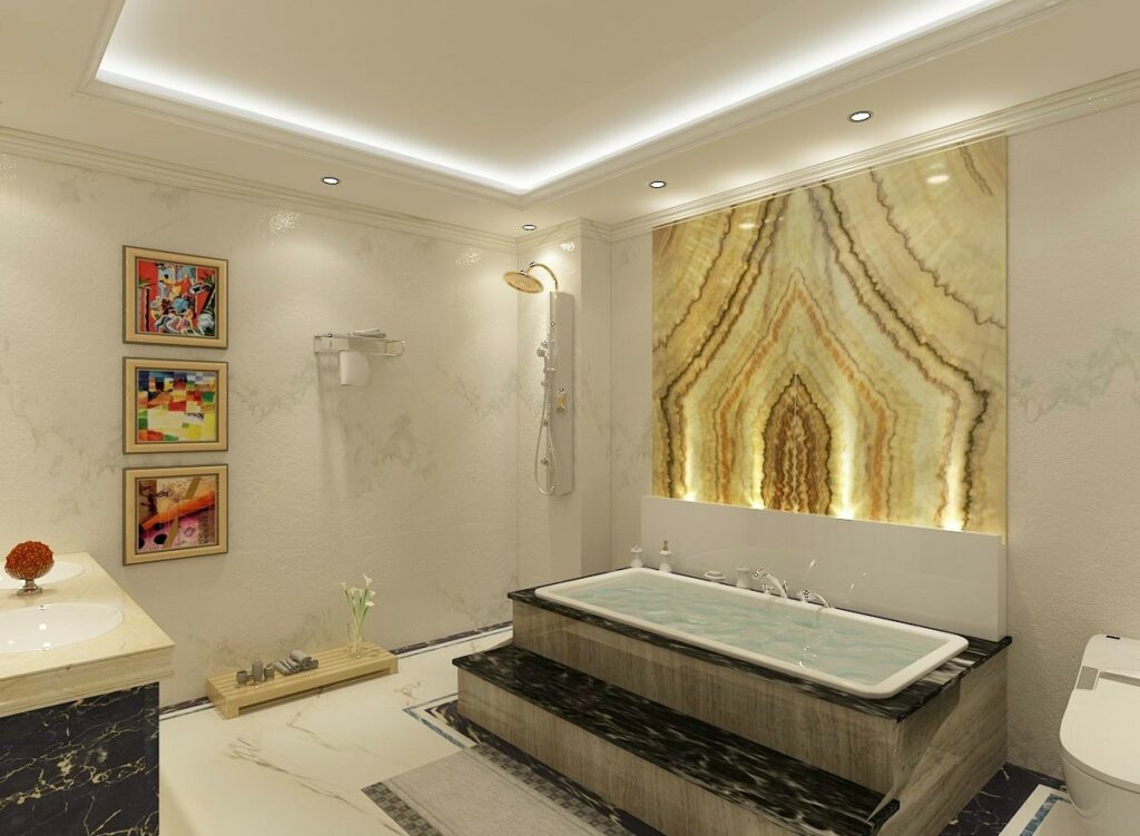 Tranh đá tự nhiên cho nhà vệ sinh