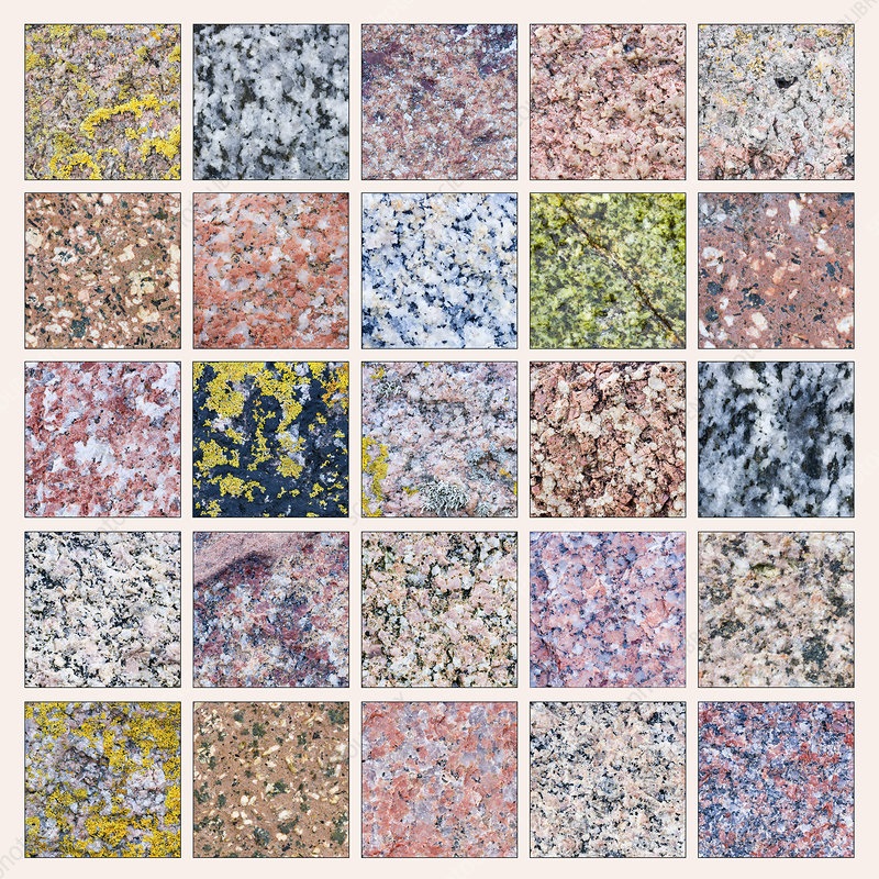 Sự đa dạng về màu sắc và hoa văn trên đá granite