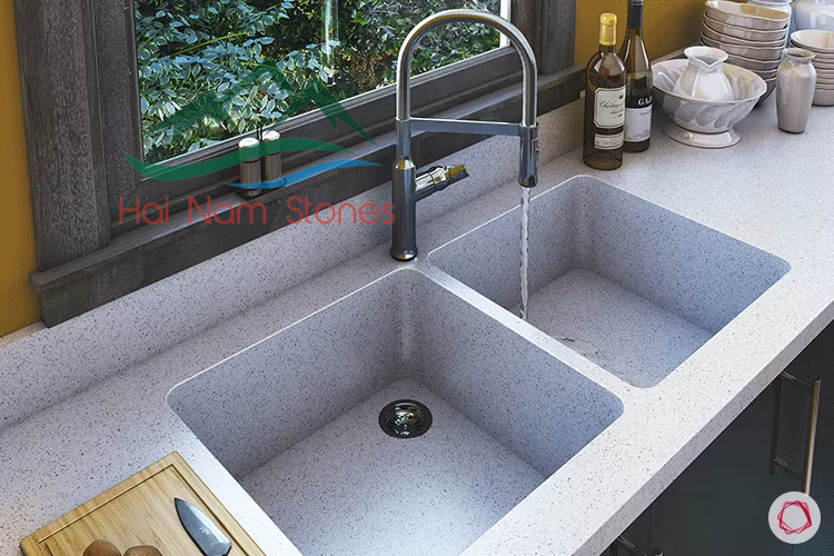 MẶT BÀN BẾP LIỀN KHỐI VỚI CHẬU RỬA XU HƯỚNG MỚI CHO NHÀ BẾP